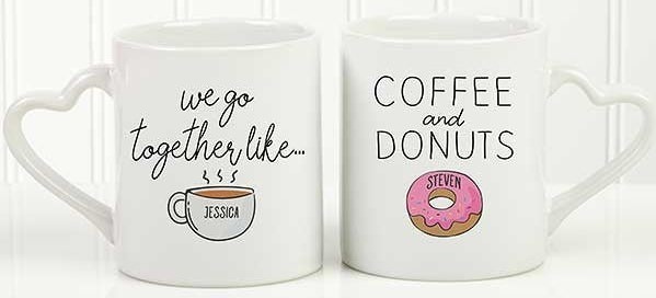 In love couple quotes | We go together like Coffee & Donuts
